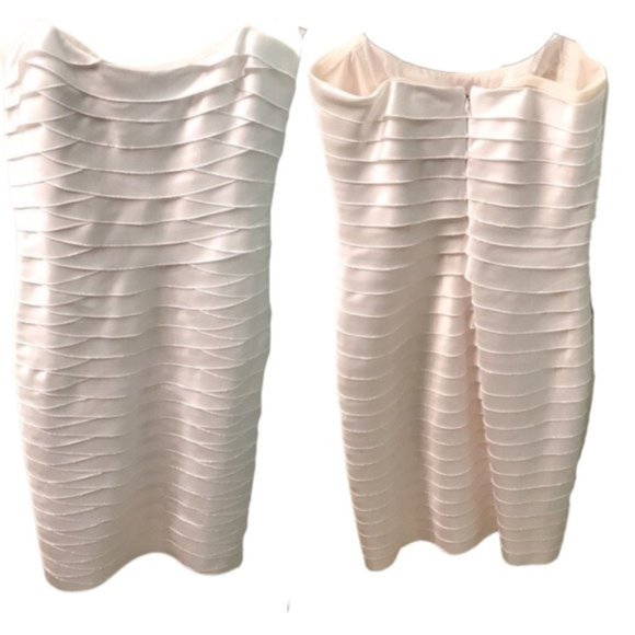BCBGMaxAzria White Lazer Cut Dress NWT Size 2 - Picture 3 of 3